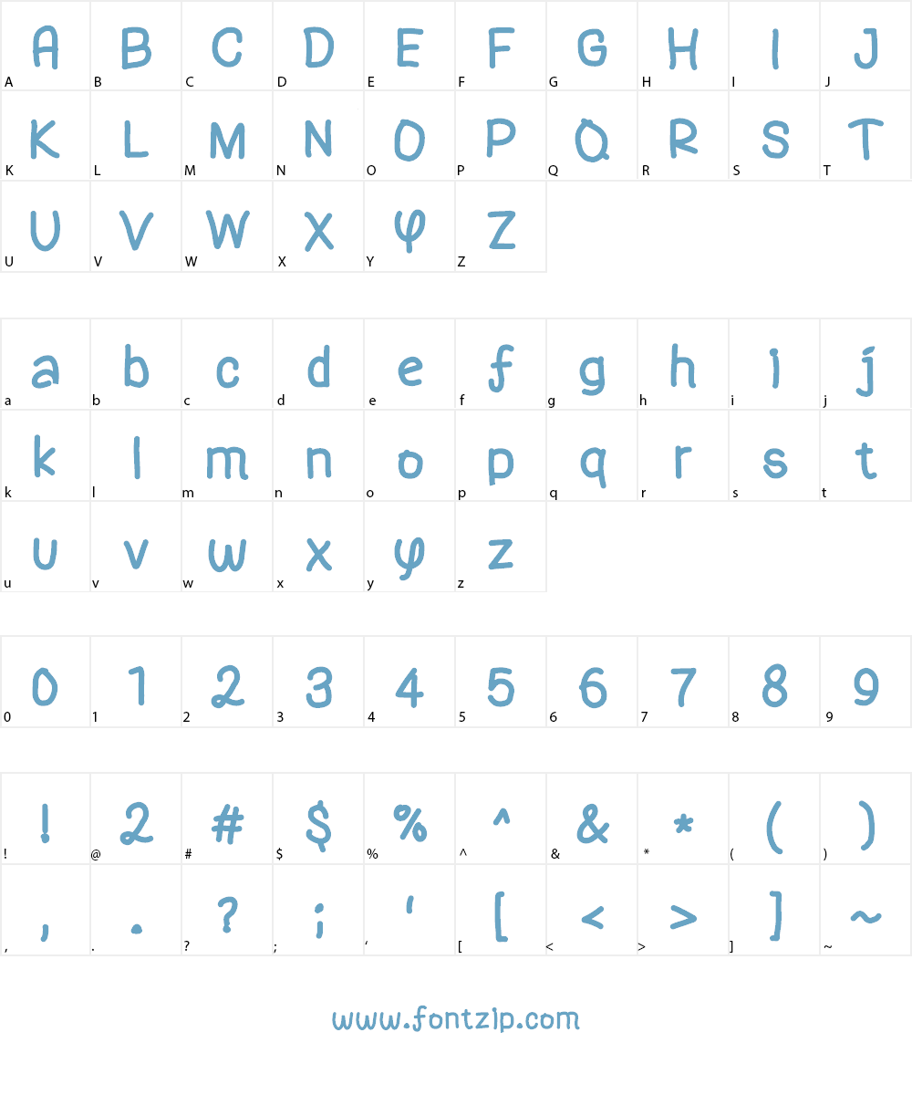 Forever Together Font Character